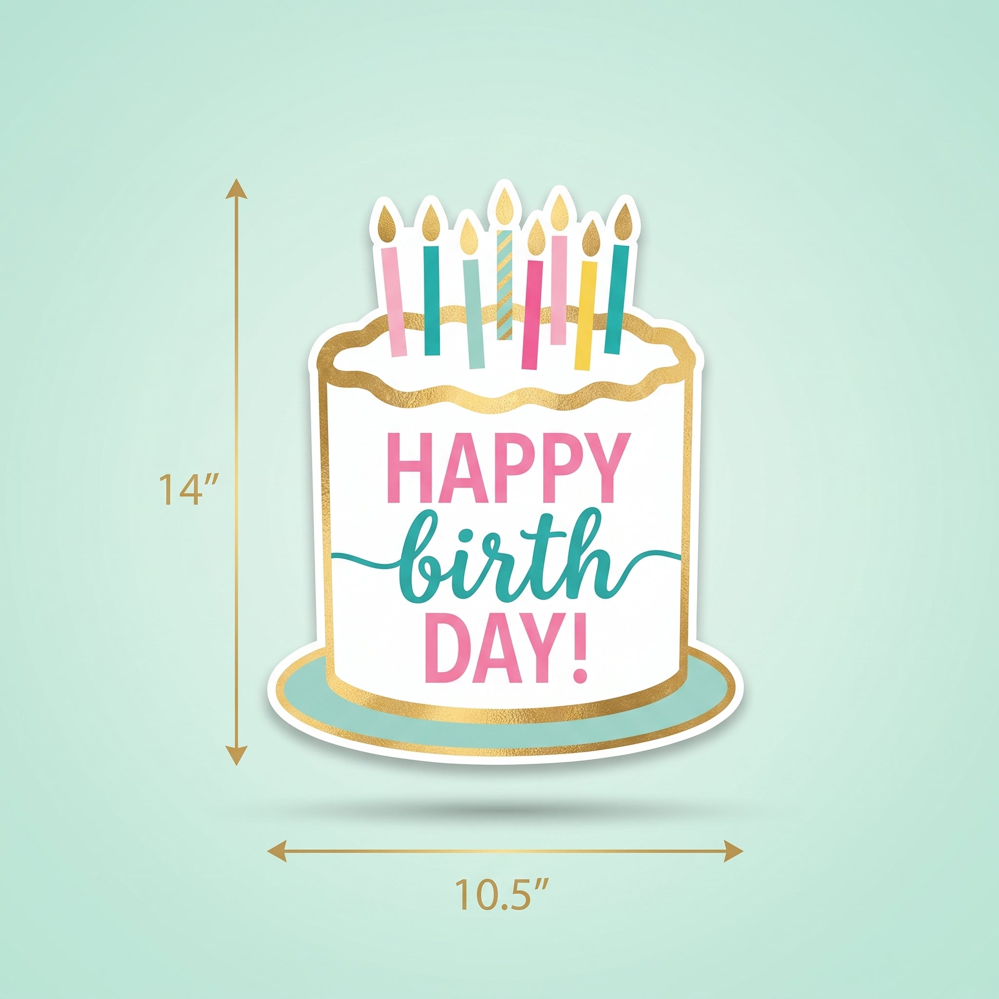 "Happy Cake Day" Cardboard Easel Birthday Sign