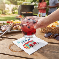 Summer Beach Life Beverage Napkins, 100-Count - 5 In. X 5 In.