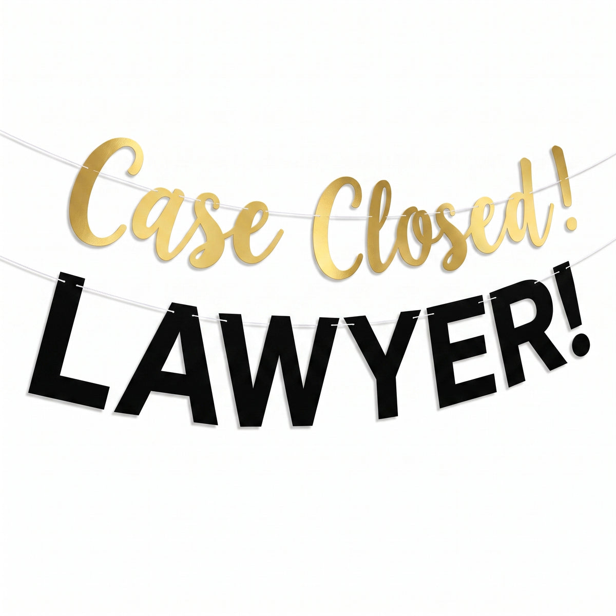 "Case Closed!" Law School Graduation Banner