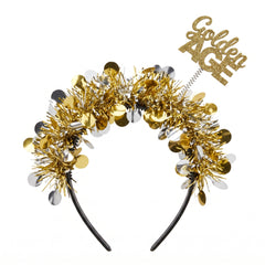 Golden Age Tinsel & Confetti Birthday Headband