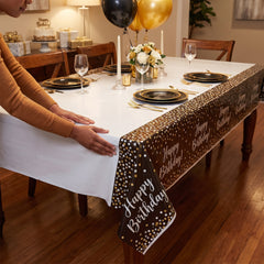 Sparkling Celebration "Happy Birthday" Reusable Table Cover
