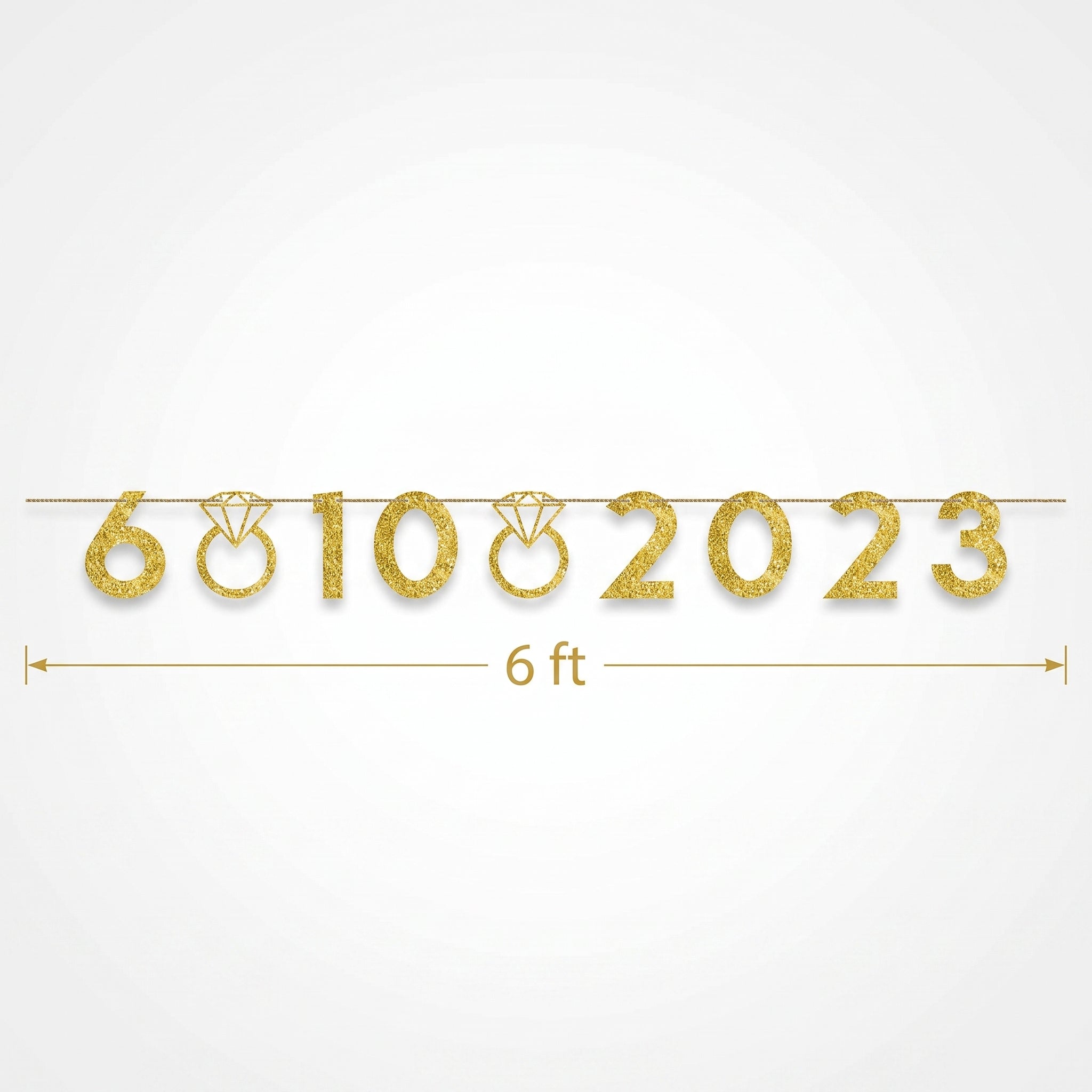 Customizable Glitter Gold Wedding Banner Kit