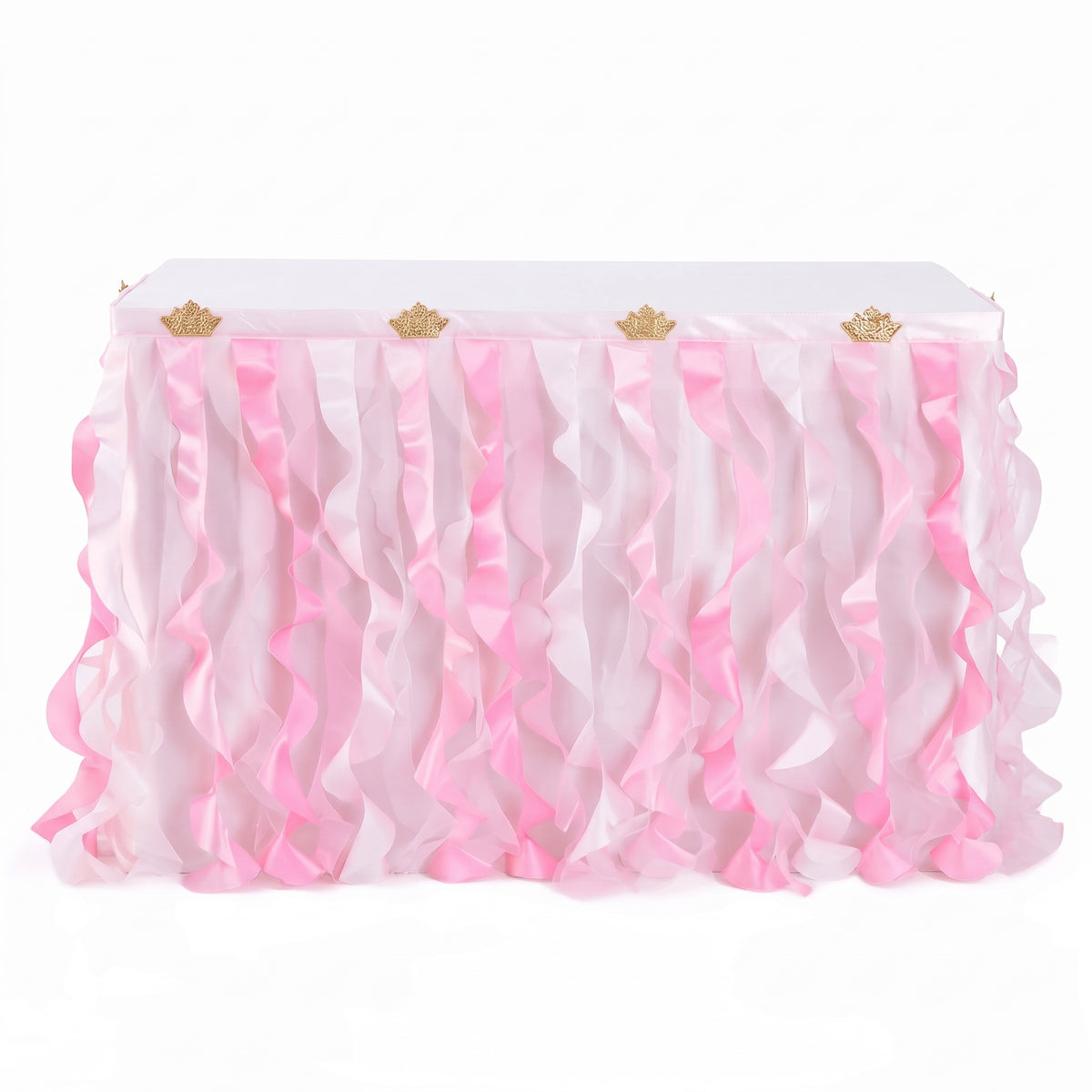 Disney Princess Fabric Table Skirt with Pink Ruffles