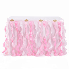 Disney Princess Fabric Table Skirt with Pink Ruffles