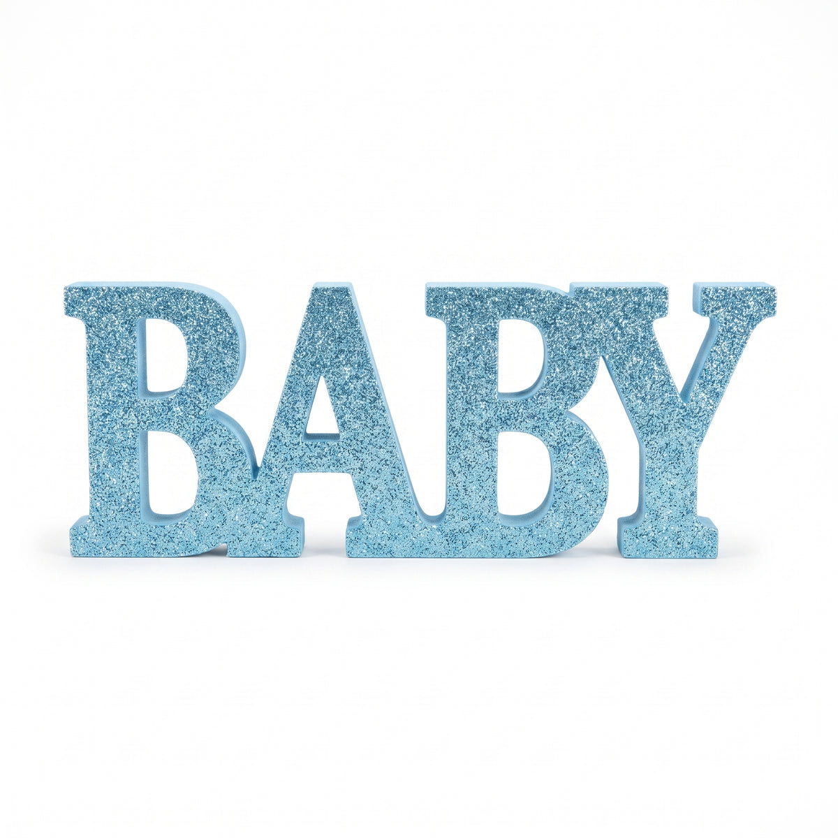 Glitter Blue Baby Stand Sign for Baby Shower Decoration