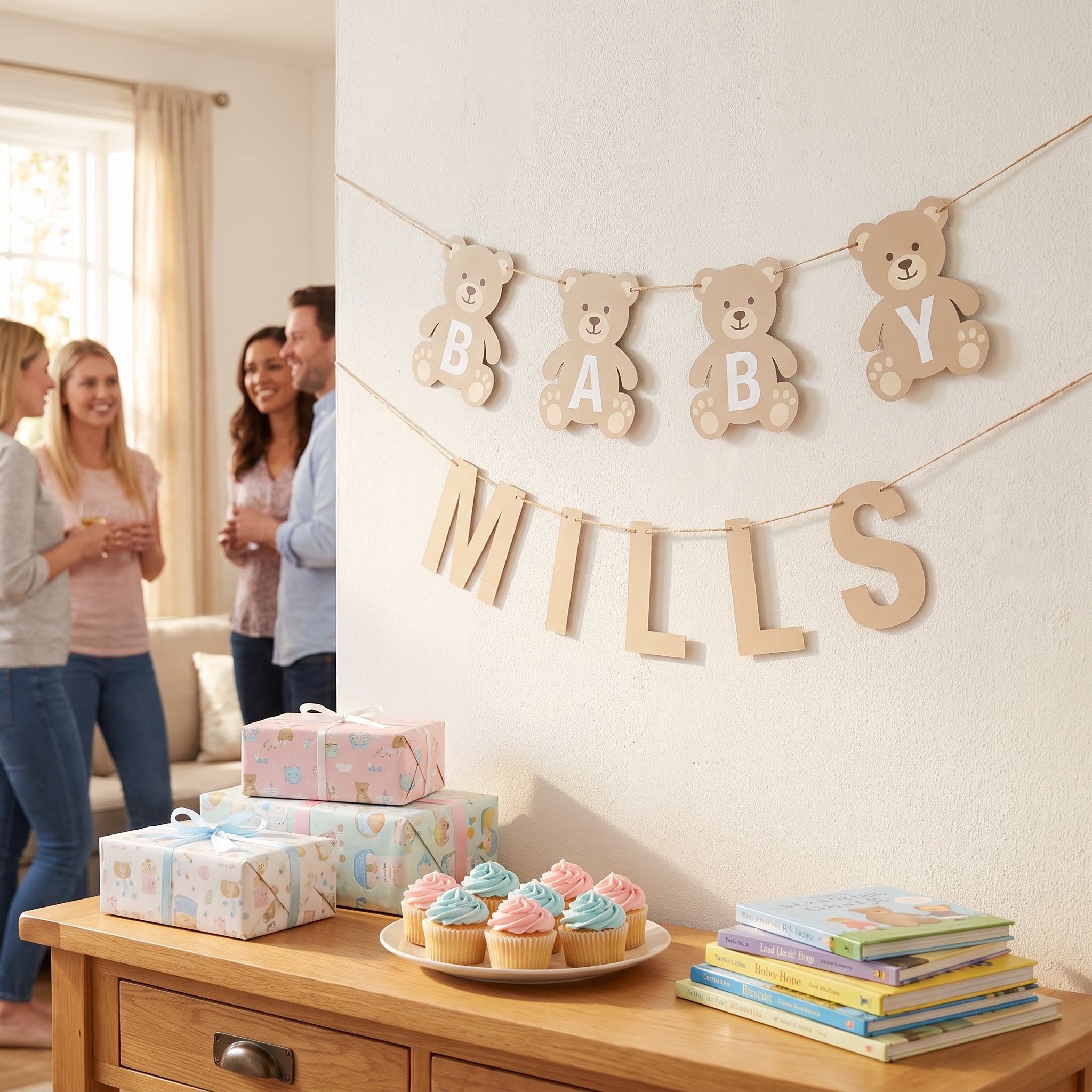 Personalized Teddy Bear Baby Shower Banner