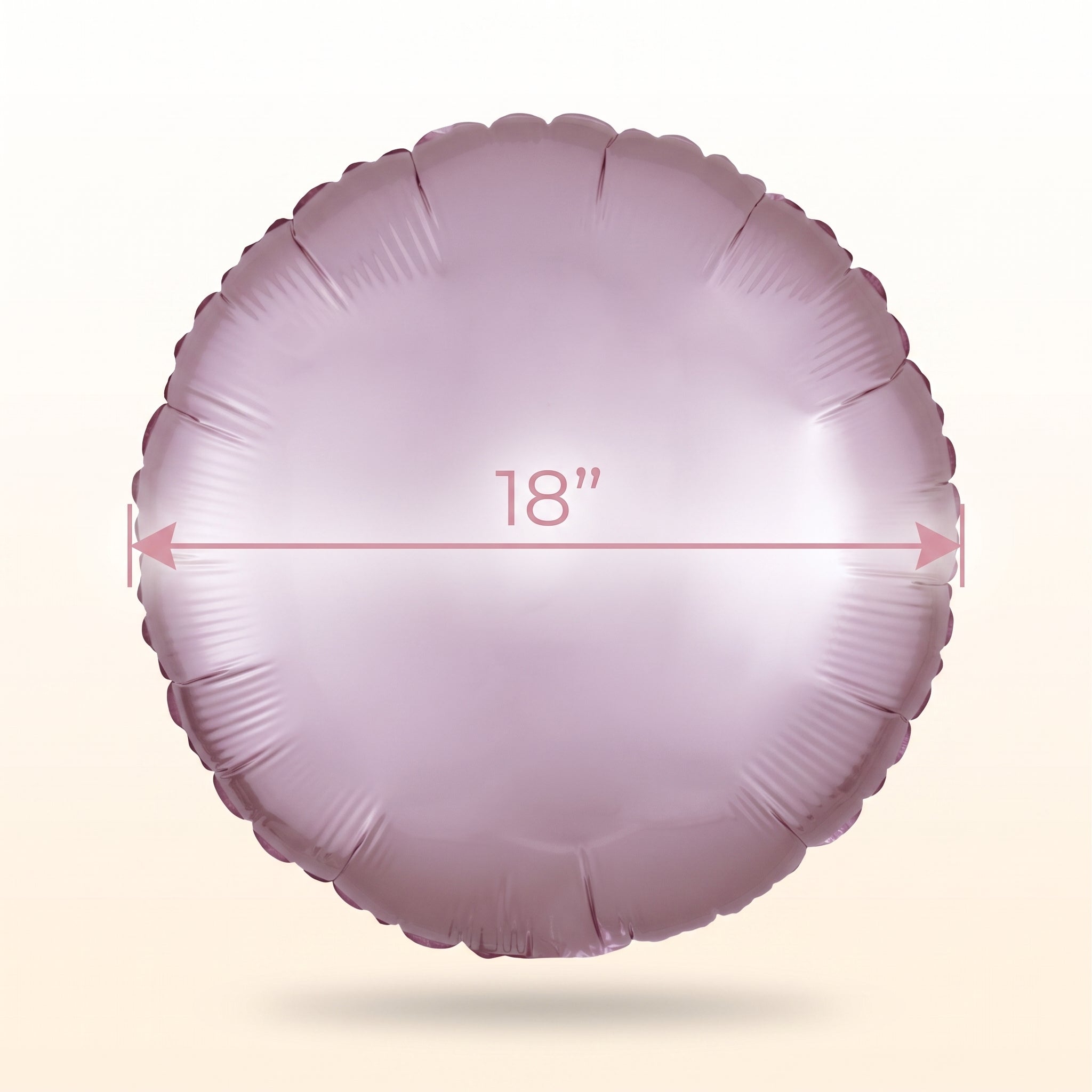 Satin Pastel Pink Foil Balloon - 18" Circle