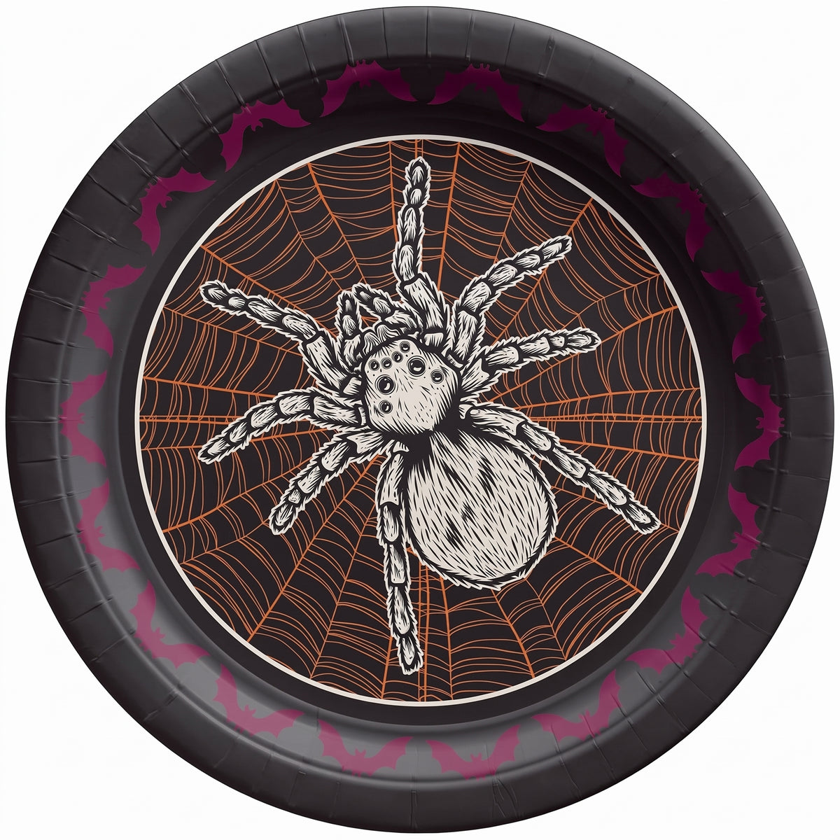 Spooky Halloween Haunted House 6.75" Round Paper Plates