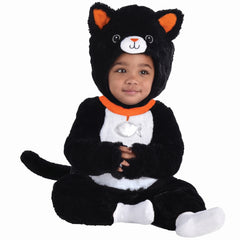 Infant Cuddly Black Cat Halloween Costume (12-24M)