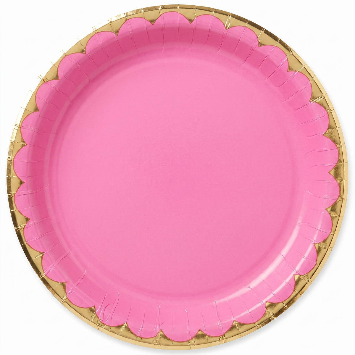 Bright Pink 6.75" Metallic Paper Plates