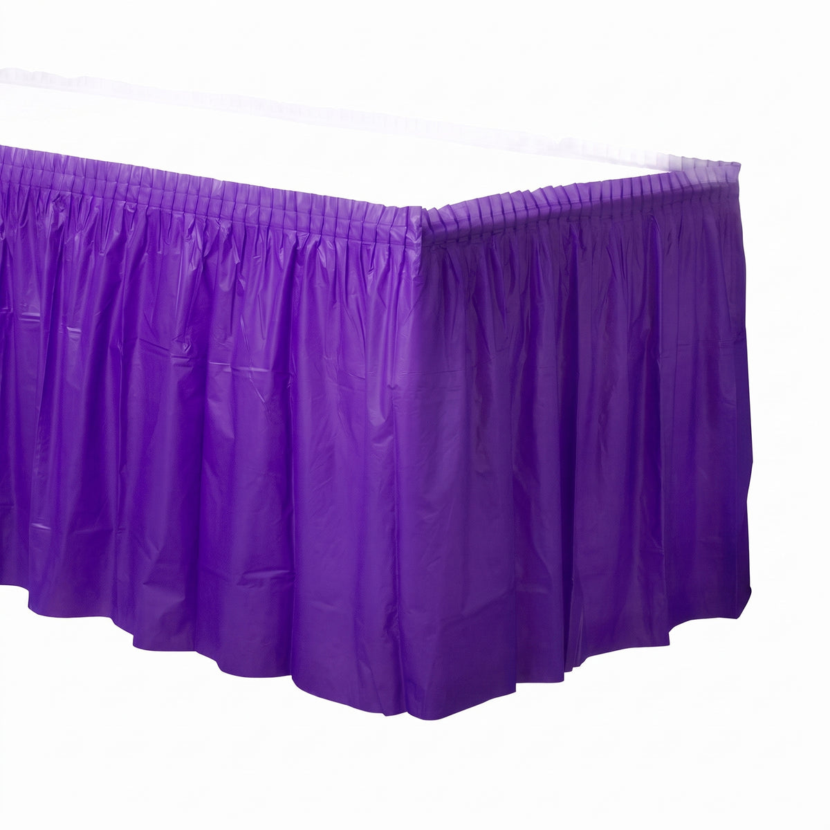 Elegant Purple Plastic Table Skirt - 54 in. x 126 in.