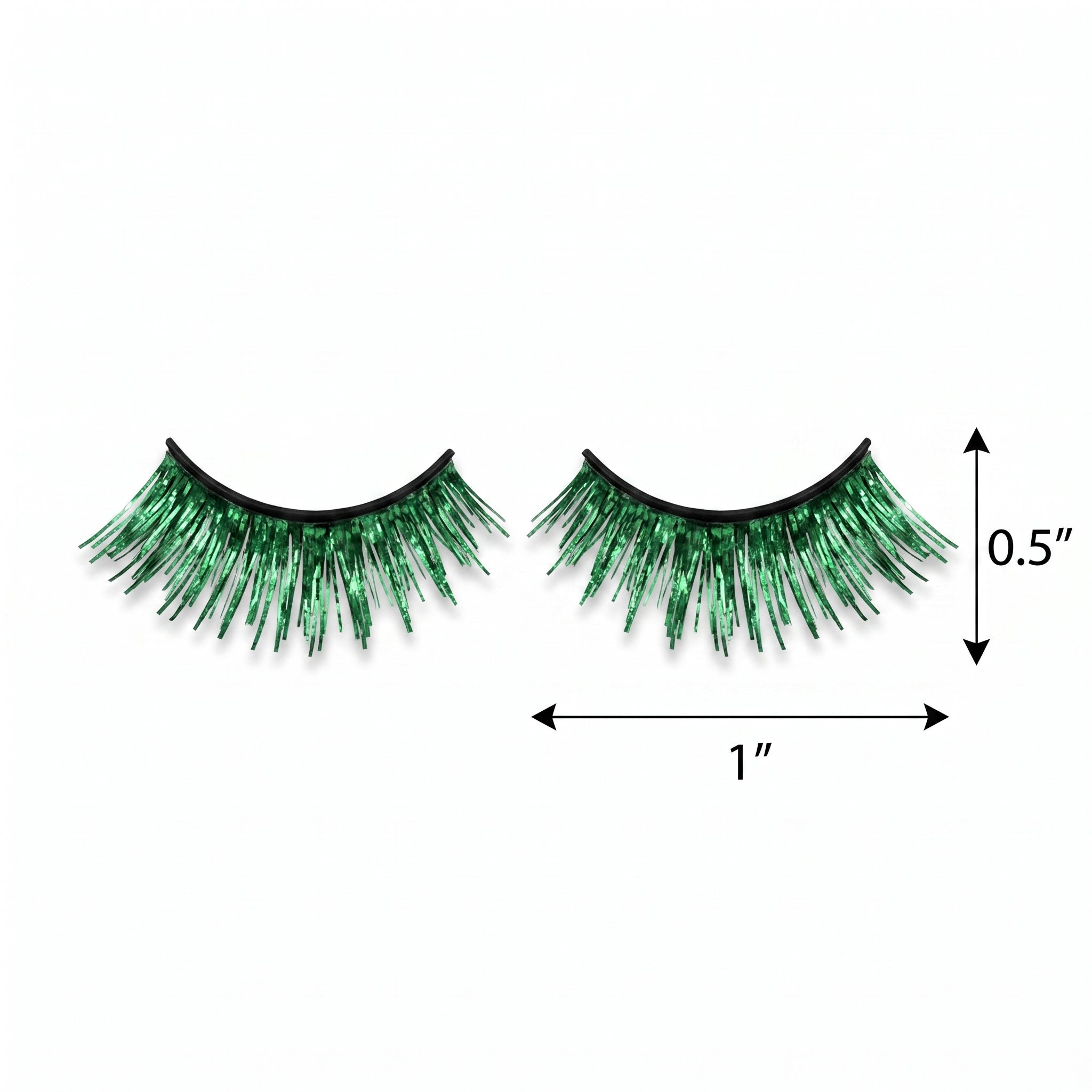 Self-Adhesive Green Tinsel False Eyelashes