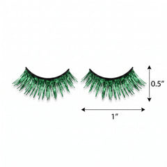 Self-Adhesive Green Tinsel False Eyelashes