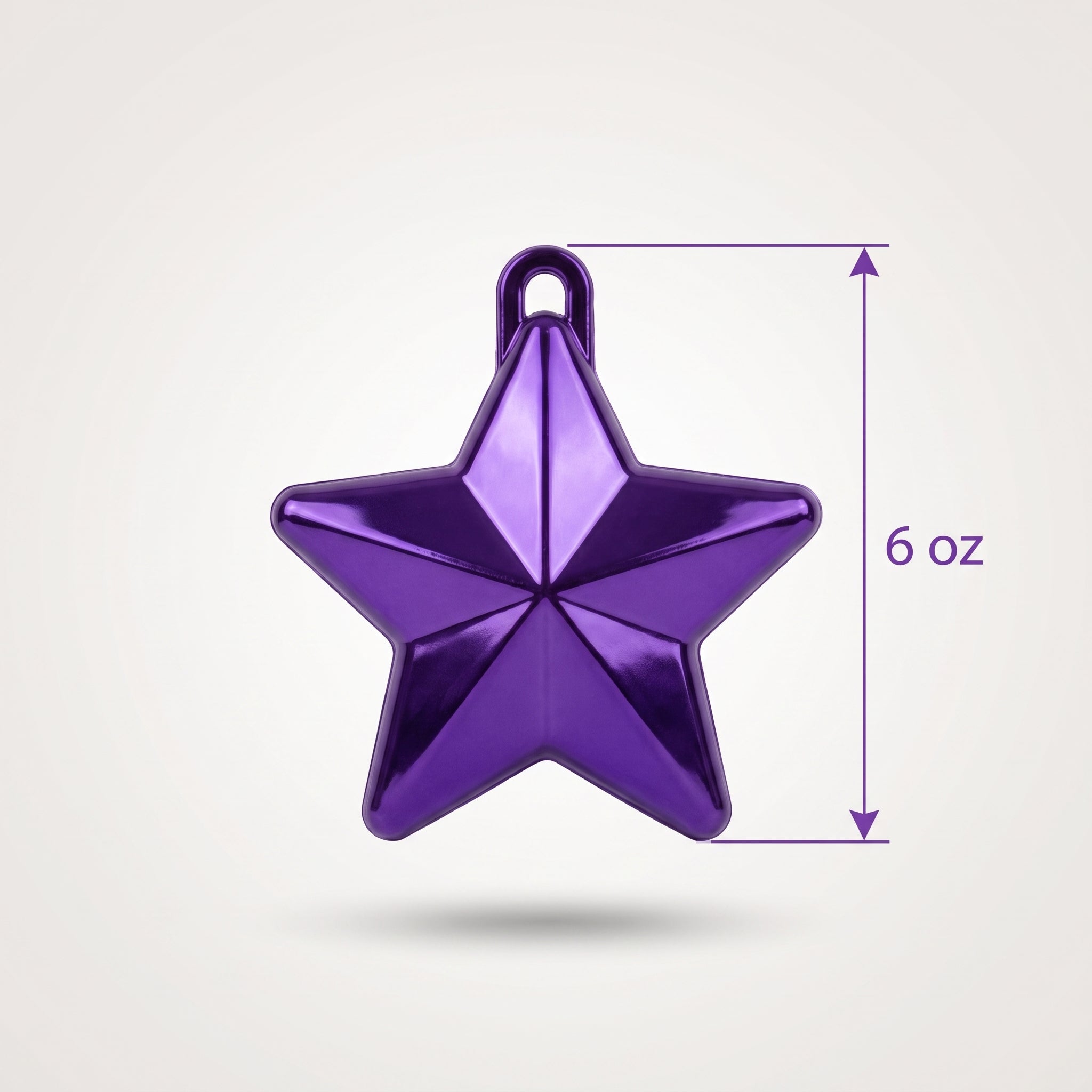 Purple Star Shaped Balloon Weight - Deluxe Party Accessory