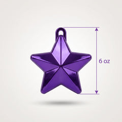 Purple Star Shaped Balloon Weight - Deluxe Party Accessory