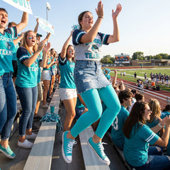 Turquoise Adult Footless Tights - Team Spirit Costume Accessory