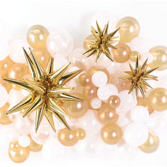 Gold Foil Starburst Balloon Set