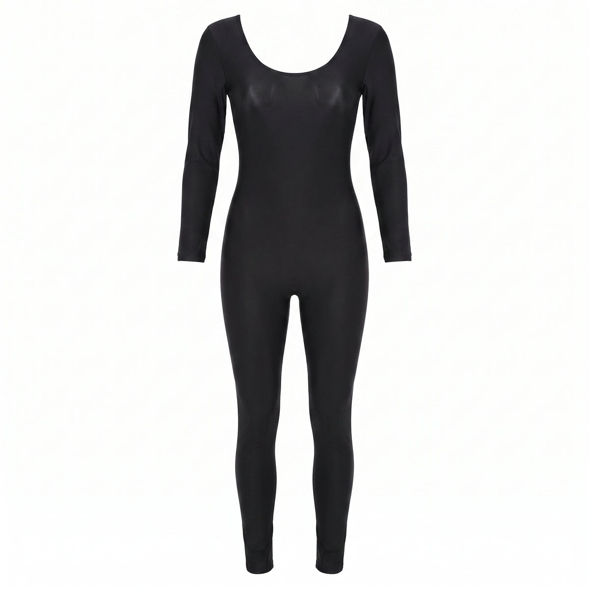 Sleek Black Catsuit Halloween Costume - Adult Size S/M - Adult S/M