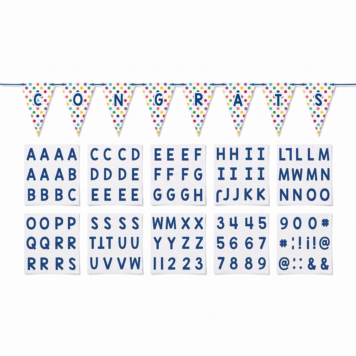 Customizable Birthday Banner Kit with Letters & Symbols