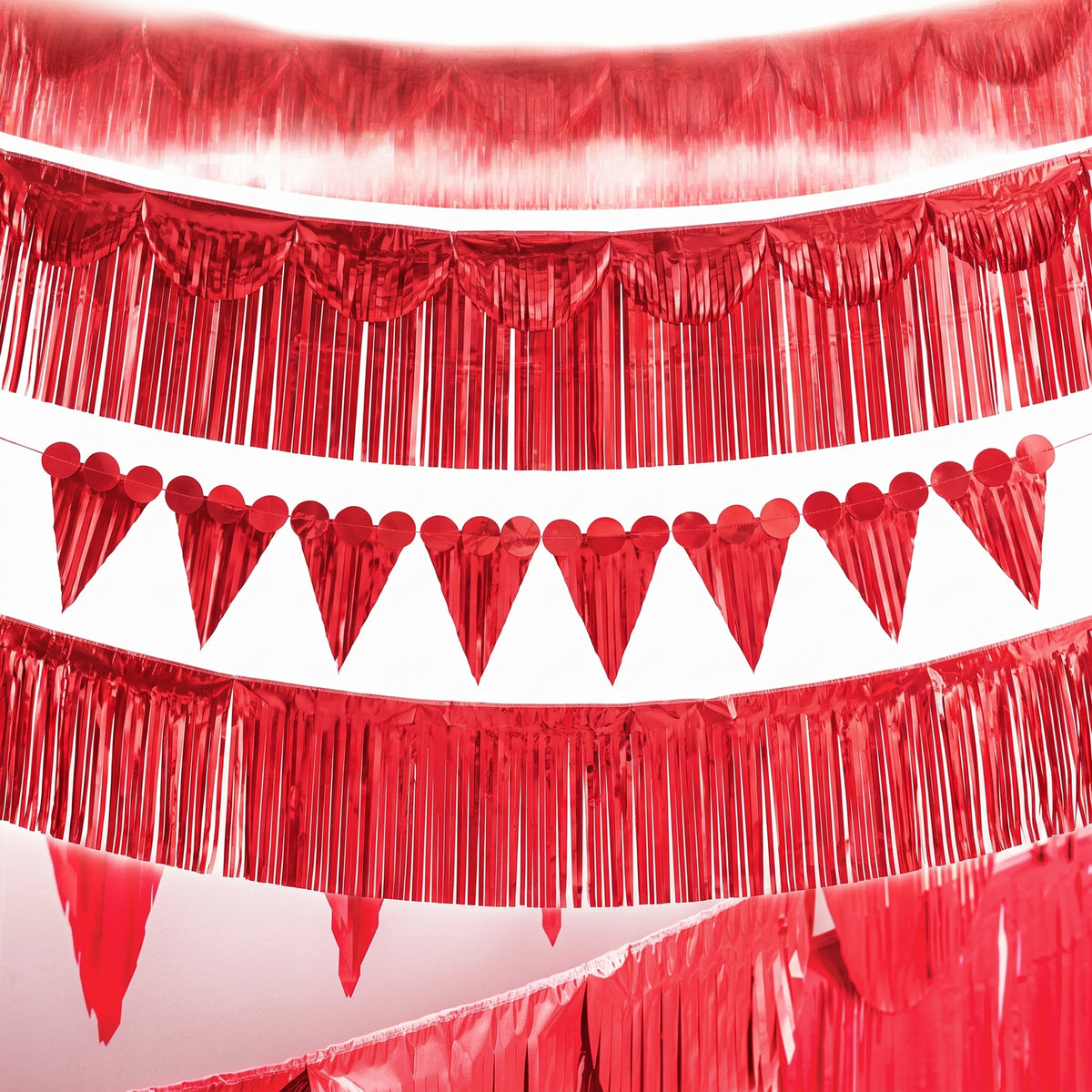 Red Fringe Banner Kit