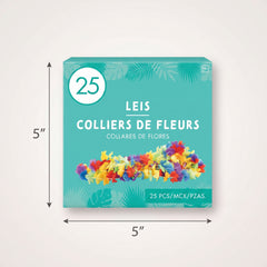 Rainbow Flower Leis Box Set - 25 Pack