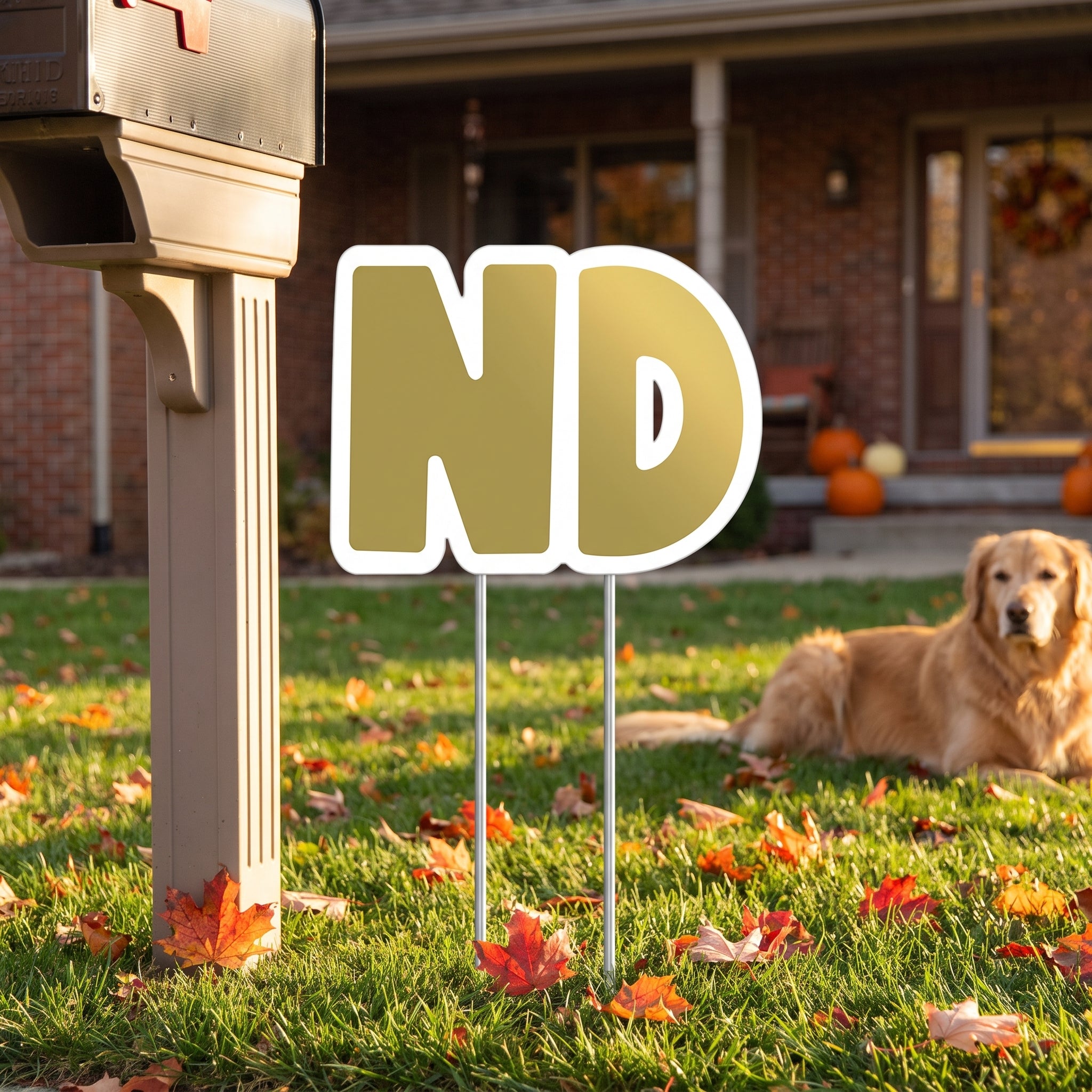 Bold "ND" Lawn Sign for Birthdays