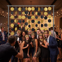 Black Tissue Circle Backdrop Decoration