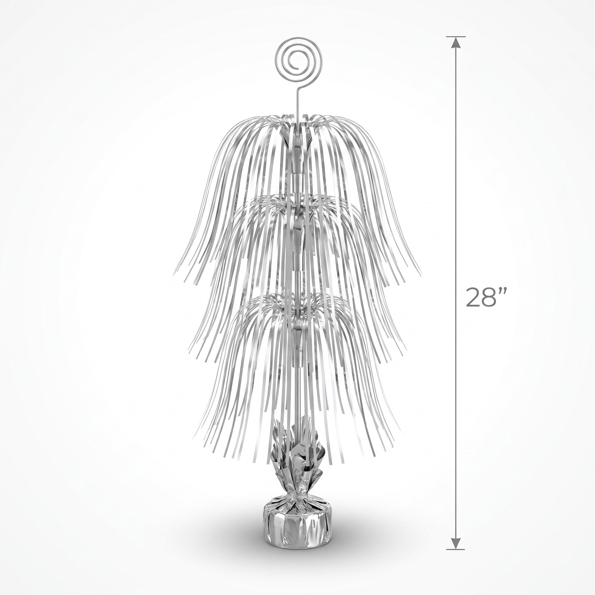 Silver Metallic Spray Centerpiece - 28 In.