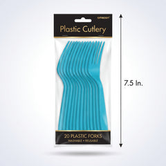 Caribbean Blue Economy Plastic Forks - 7.5 in.