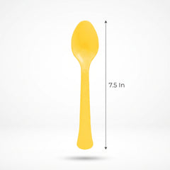 Sunny Yellow Plastic Spoon - 7.5 in.