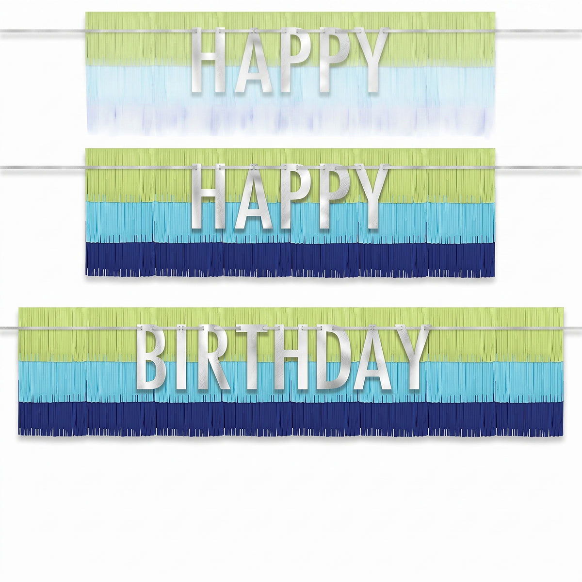 Modern Fringe Happy Birthday Banner