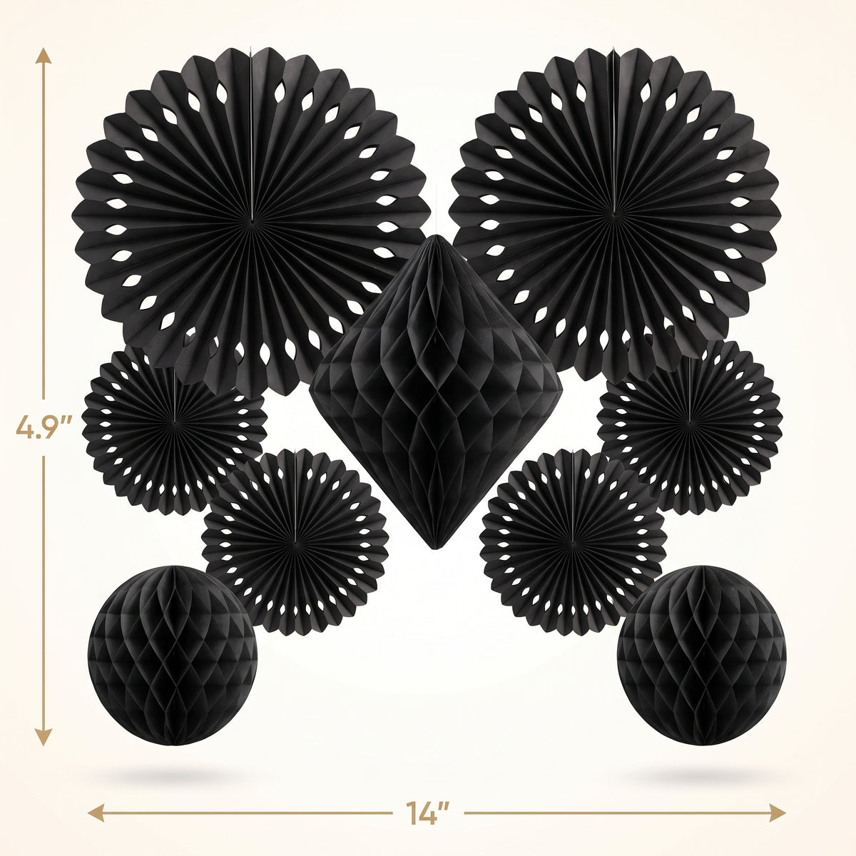 Elegant Black Paper Decorating Kit