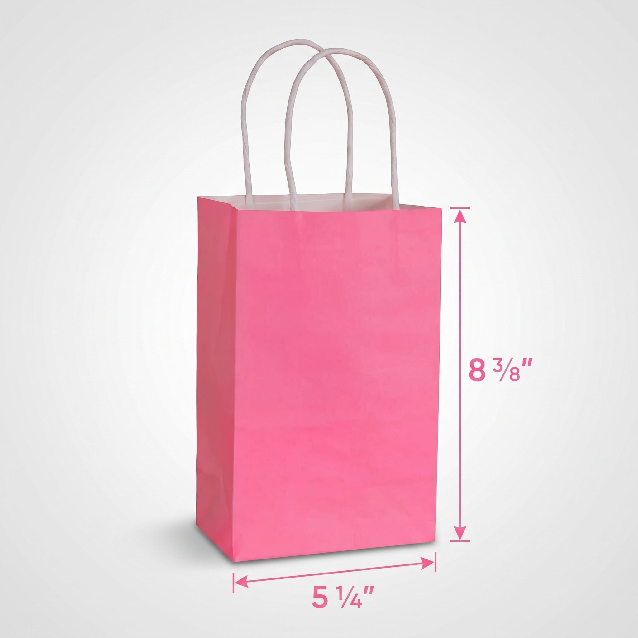 Small Bright Pink Kraft Gift Bag