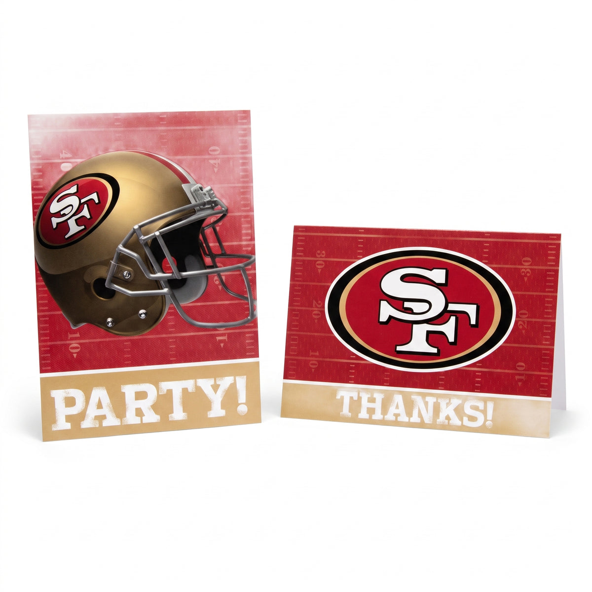 San Francisco 49ers Party Invitation & Thank You Card Set