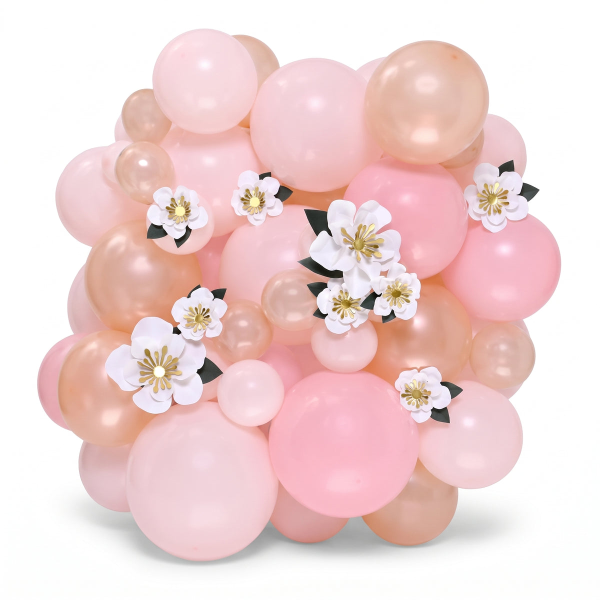 White Flower Accent Balloon Decor Kit - 12 Pack