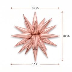 Rose Gold Magic Star Foil Balloon - 18-Inch