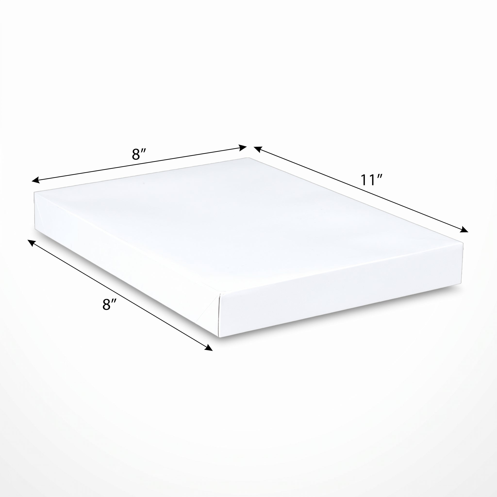 Elegant White Lingerie Gift Box - 11 x 8 x 1.25 Inches