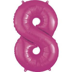 34-Inch Pink Number 8 Foil Helium Balloon