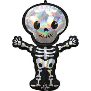 Iridescent Skeleton Super Shape Foil Balloon
