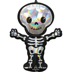 Iridescent Skeleton Super Shape Foil Balloon