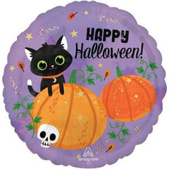 Halloween Cats & Pumpkins Foil Balloon