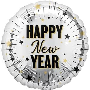 Elegant New Year's Celebration Metallic Foil Balloon