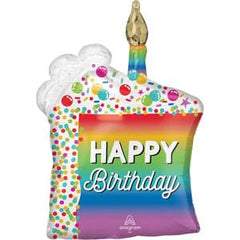 Rainbow Slice Super Shape Foil Birthday Balloon