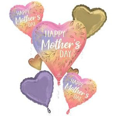 Botanical Traces Metallic Mother's Day Balloon Bouquet