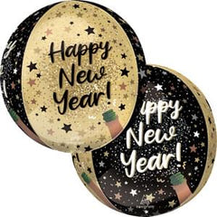 Sparkle New Year's Orbz Foil Balloon