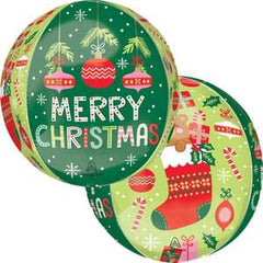 Bright Christmas Orbz Foil Balloon