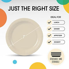 7 in. Ivory Paper Plates | 100 Count