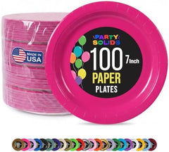 Little Gym - 7 In. Cerise Paper Plates | 100 Count