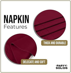Burgundy Guest Towel Napkins