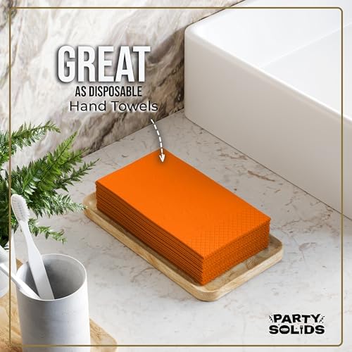 Orange Guest Towel Napkins